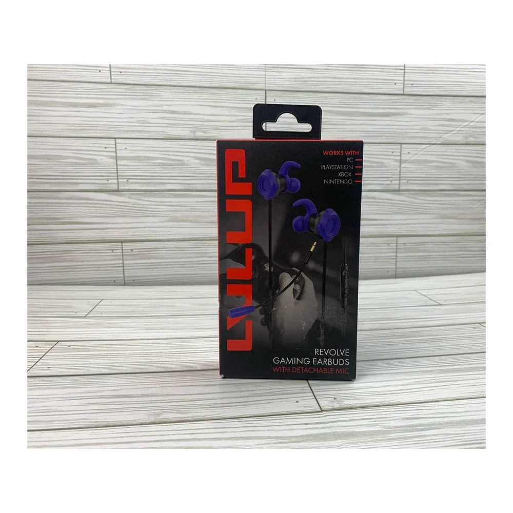 Vivitar Lvlup Revolve Gaming Earbuds with Detachable Mic Black Blue PS5 XBOX